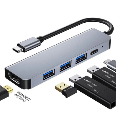 하드미와 노트북을 위한 5in1 도킹 스테이션 디스플레이포트 USB 허브